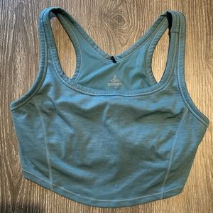 Prana Becksa Blue Crop Support Tank Size M